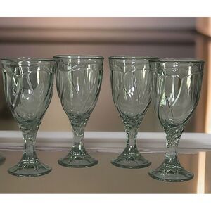 Noritake Green Glass Goblets